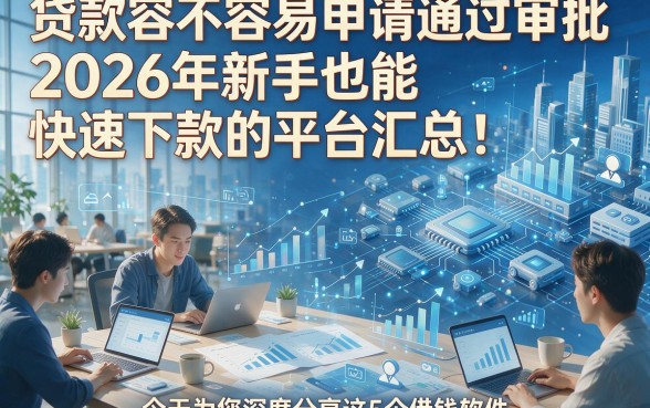 贷款容不容易申请通过审批2026年新手也能快速下款的平台汇总！今天为您深度分享这5个借钱软件！