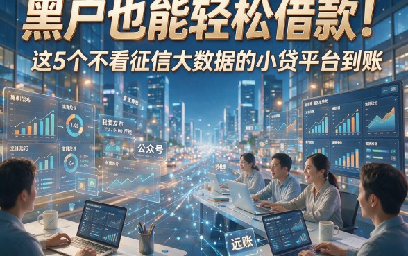 黑户也能轻松借款！这5个不看征信大数据的小贷平台秒批到账