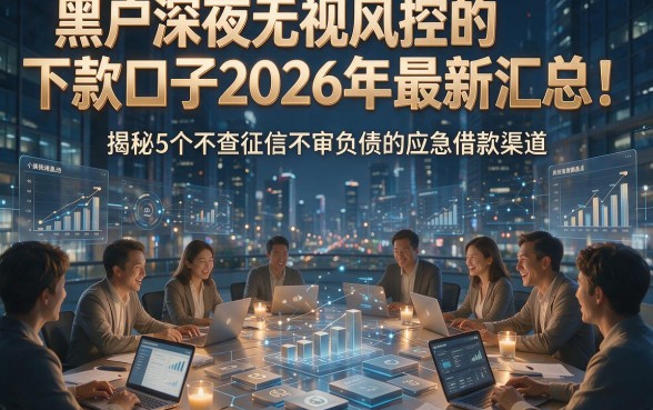 黑户深夜无视风控的下款口子2026年最新汇总！揭秘5个不查征信不审负债的应急借款渠道