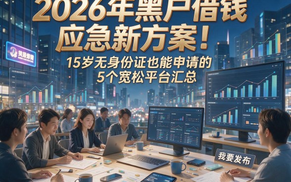 2026年黑户借钱应急新方案！15岁无身份证也能申请的5个宽松平台汇总