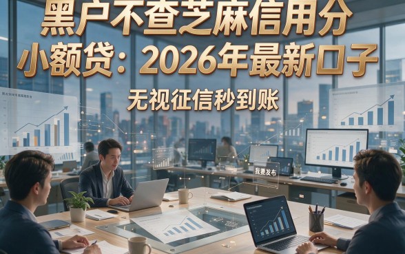 黑户不查芝麻信用分小额贷：2026年最新口子，无视征信秒到账！