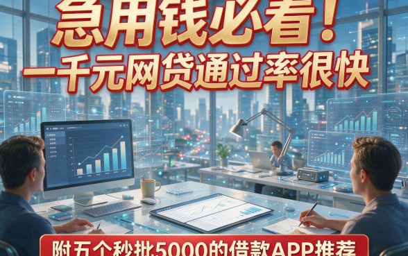 急用钱必看！一千元网贷通过率很快，附五个秒批5000的借款APP推荐