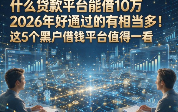 什么贷款平台能借10万2026年好通过的有相当多！这5个黑户借钱平台值得一看！