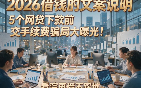 2026借钱的文案说明：5个网贷下款前交手续费骗局大曝光，看完再借不踩坑