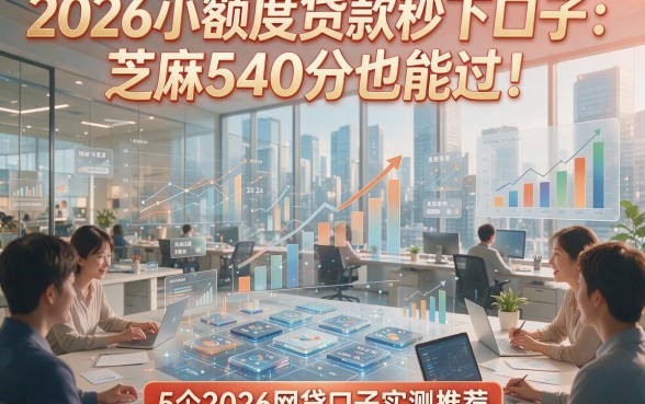 2026小额度贷款秒下口子：芝麻540分也能过！5个2026网贷口子实测推荐