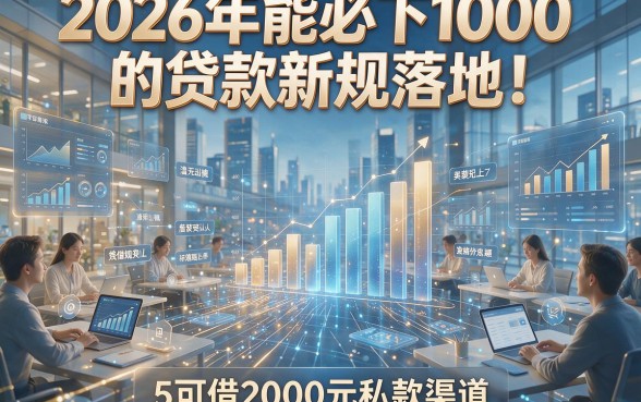 2026年能必下1000的贷款新规落地！附5个可借2000元私款渠道