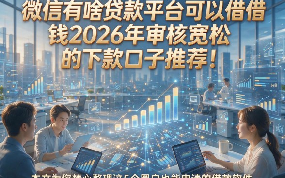 微信有啥贷款平台可以借钱2026年审核宽松的下款口子推荐！本文为您精心整理这5个黑户也能申请的借款软件！