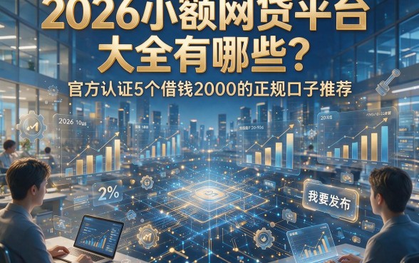 2026小额网贷平台大全有哪些？官方认证5个借钱2000的正规口子推荐
