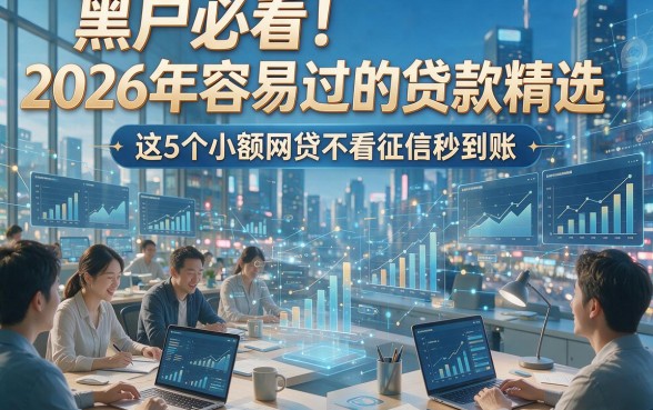 黑户必看！2026年容易过的贷款精选，这5个小额网贷不看征信秒到账