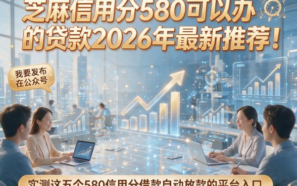 芝麻信用分580可以办的贷款2026年最新推荐！实测这五个580信用分借款自动放款的平台入口