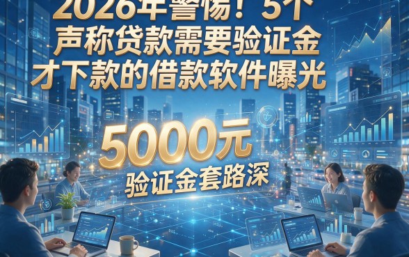 2026年警惕！5个声称贷款需要验证金才下款的借款软件曝光，5000元验证金套路深