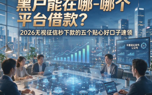 黑户能在哪个平台借款？2026无视征信秒下款的五个贴心好口子速领