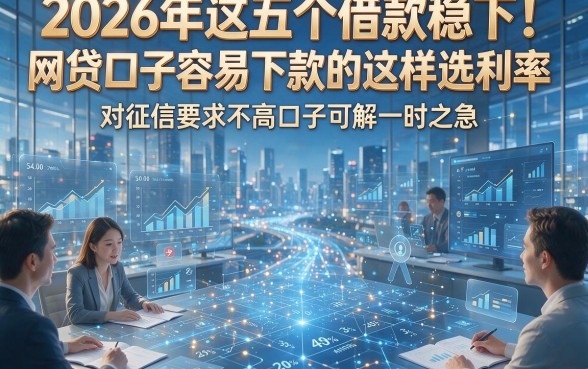 2026年这五个借款稳下！网贷口子容易下款的这样选利率，对征信要求不高口子可解一时之急