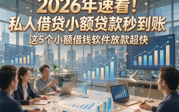 2026年速看！私人借贷小额贷款秒到账，这5个小额借钱软件放款超快