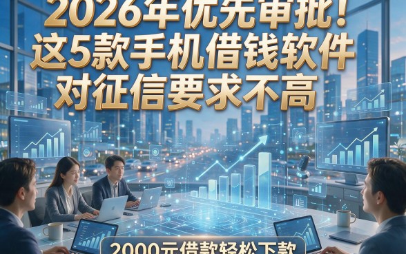 2026年优先审批！这5款手机借钱软件对征信要求不高，2000元借款轻松下款