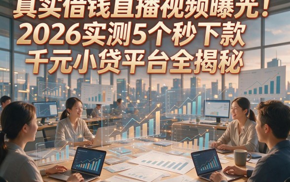 真实借钱直播视频曝光！2026实测5个秒下款千元小贷平台全揭秘