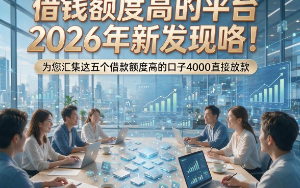 借钱额度高的平台2026年新发现咯！为您汇集这五个借款额度高的口子4000直接放款