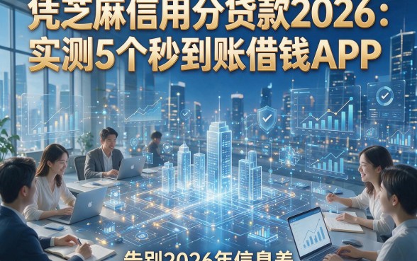 凭芝麻信用分贷款2026：实测5个秒到账借钱APP，告别2026年信息差！