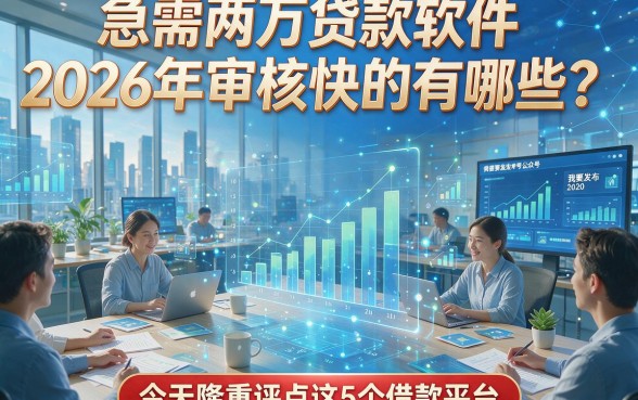 急需两万贷款软件2026年审核快的有哪些？今天隆重评点这5个借款平台！