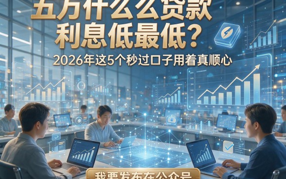 五万什么贷款利息低最低？2026年这5个秒过口子用着真顺心