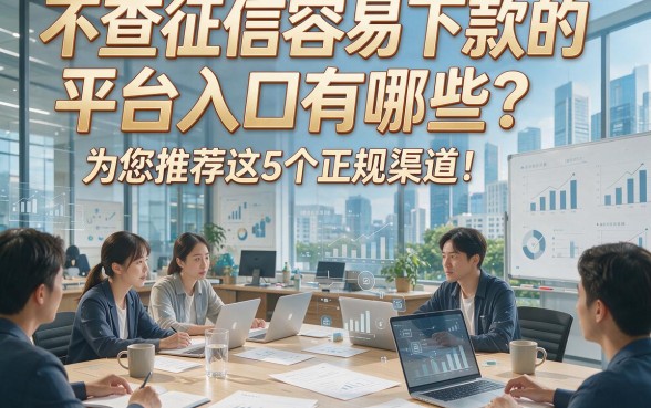 不查征信容易下款的平台入口有哪些？为您推荐这5个正规渠道！本文为您详细精选！