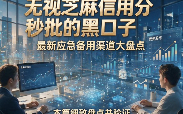 无视芝麻信用分秒批的黑口子，最新应急备用渠道大盘点，本篇细致盘点并验证！