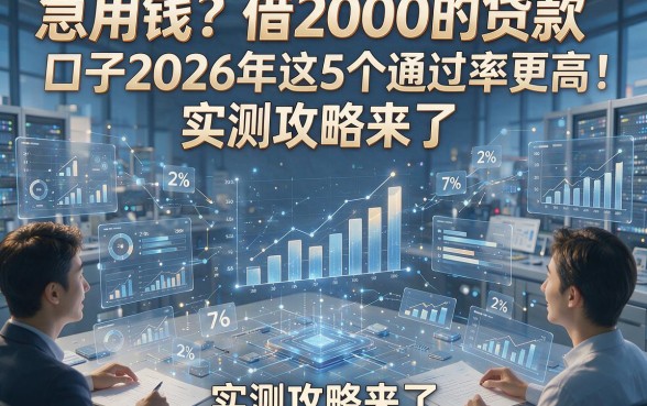 急用钱？借2000的贷款口子2026年这5个通过率更高！实测攻略来了