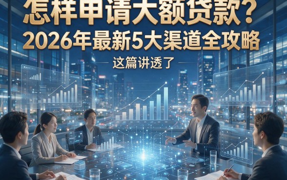 怎样申请大额贷款？2026年最新5大渠道全攻略，这篇讲透了！