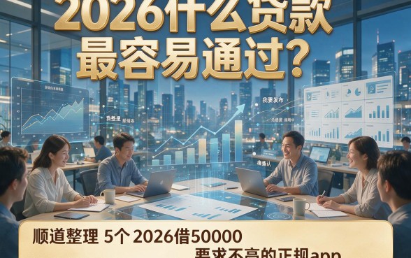 2026什么贷款最容易通过？顺道整理5个2026借50000要求不高的正规app