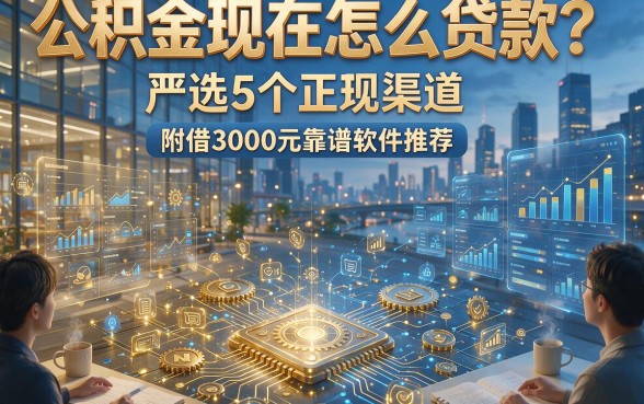 公积金现在怎么贷款？严选5个正规渠道，附借3000元靠谱软件推荐