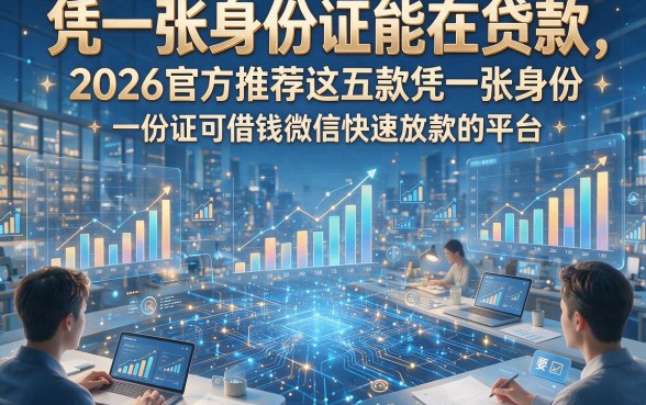 凭一张身份证能在贷款，2026官方推荐这五款凭一张身份证可借钱微信快速放款的平台