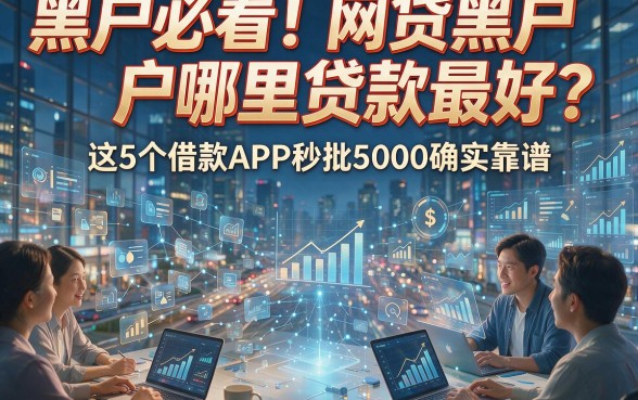 黑户必看！网贷黑户哪里贷款最好？这5个借款APP秒批5000确实靠谱