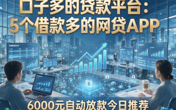 口子多的贷款平台：5个借款多的网贷APP，6000元自动放款今日推荐