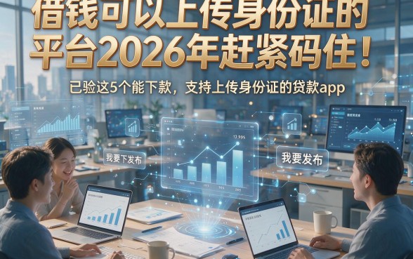借钱可以上传身份证的平台2026年赶紧码住！已验这5个能下款支持上传身份证的贷款app