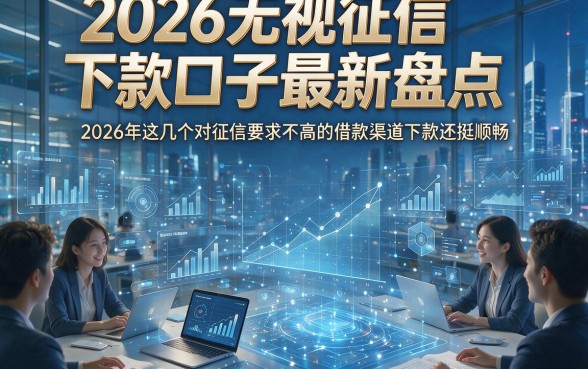 2026无视征信下款口子最新盘点，2026年这几个对征信要求不高的借款渠道下款还挺顺畅