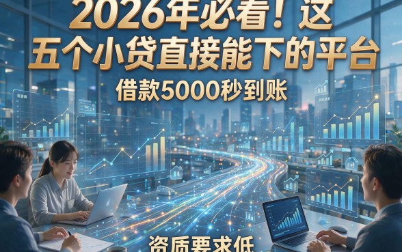 2026年必看！这五个小贷直接能下的平台，借款5000秒到账，资质要求低