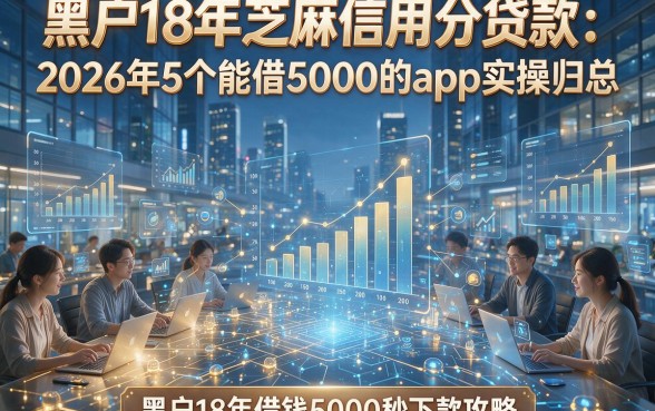 黑户18年芝麻信用分贷款：2026年5个能借5000的app实操归总，黑户18年借钱5000秒下款攻略