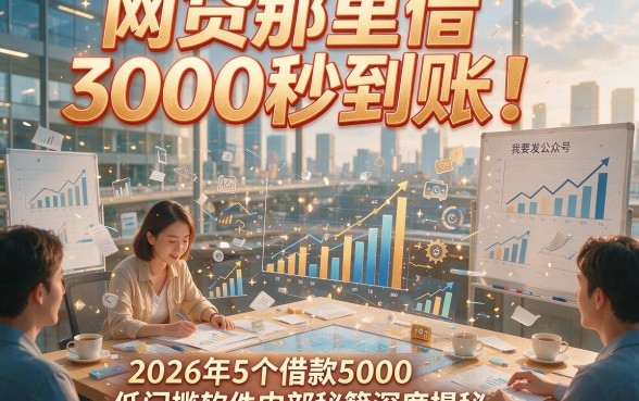 网贷那里借3000秒到账！2026年5个借款5000低门槛软件内部秘籍深度揭秘