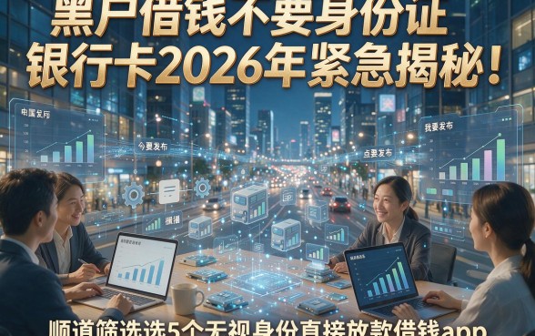 黑户借钱不要身份证银行卡2026年紧急揭秘！顺道筛选这5个无视身份直接放款借钱app