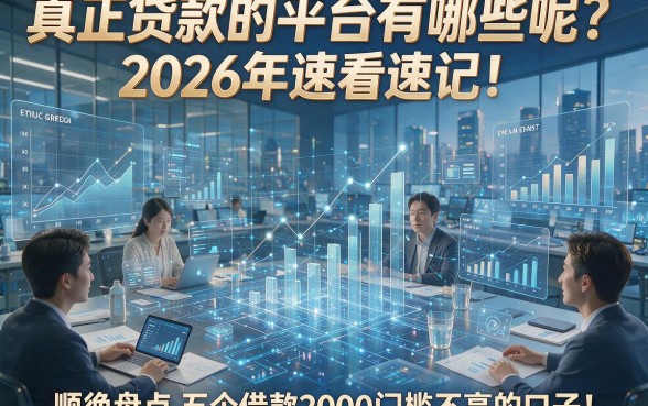 真正贷款的平台有哪些呢？2026年速看速记！顺便盘点五个借款2000门槛不高的口子