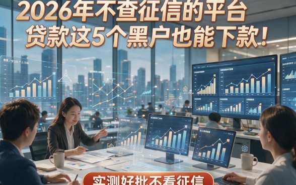 2026年不查征信的平台贷款这5个黑户也能下款！实测好批不看征信
