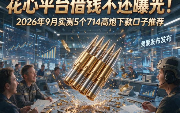 花心平台借钱不还曝光！2026年9月实测5个714高炮下款口子推荐