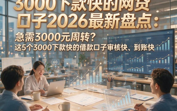 3000下款快的网贷口子2026最新盘点：急需3000元周转？这5个3000下款快的借款口子审核快、到账快