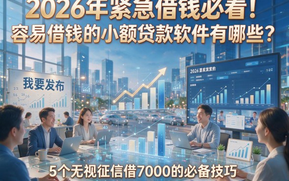 2026年紧急借钱必看！容易借钱的小额贷款软件有哪些？5个无视征信借7000的必备技巧