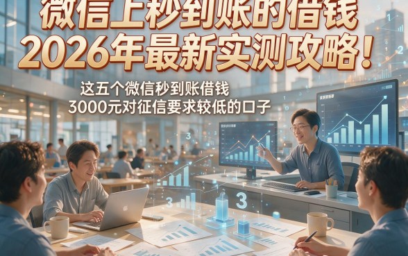 微信上秒到账的借钱2026年最新实测攻略！解析这五个微信秒到账借钱3000元对征信要求较低的口子