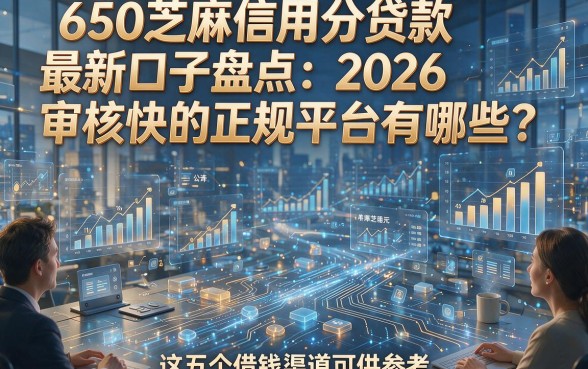 650芝麻信用分贷款最新口子盘点：2026审核快的正规平台有哪些？这五个借钱渠道可供参考！