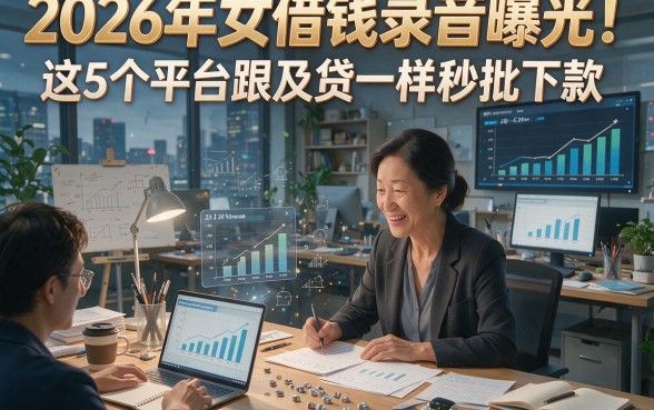 2026年女子借钱录音曝光！这5个平台跟及贷一样秒批下款