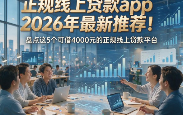 正规线上贷款app2026年最新推荐！盘点这5个可借4000元的正规线上贷款平台