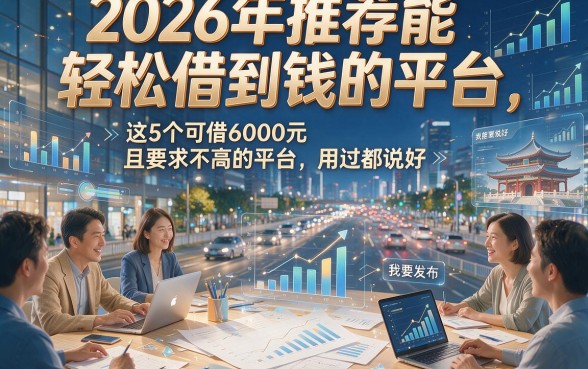 2026年推荐能轻松借到钱的平台，这5个可借6000元且要求不高的平台用过都说好
