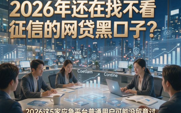 2026年还在找不看征信的网贷黑口子？2026这5家应急平台普通用户可能没留意过！